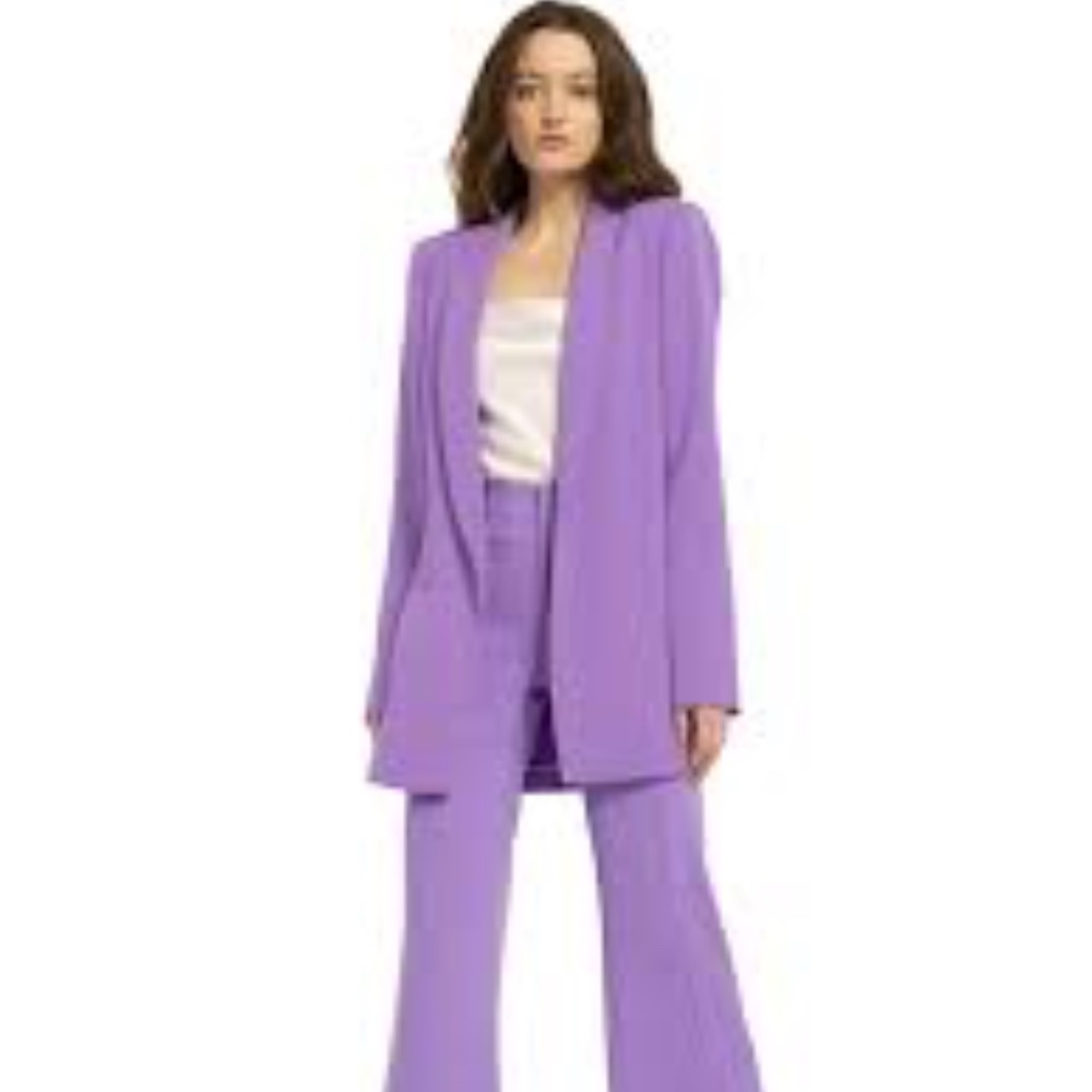ISO ALICE + OLIVIA - Kylie Shawl Collar Jacket in Iris
